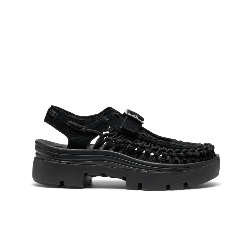 All Gender UNEEK PLT Mary Jane Sneaker  |  Black/Black,Soft Comfortable Sandals