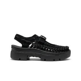 All Gender UNEEK PLT Mary Jane Sneaker  |  Black/Black,Soft Comfortable Sandals