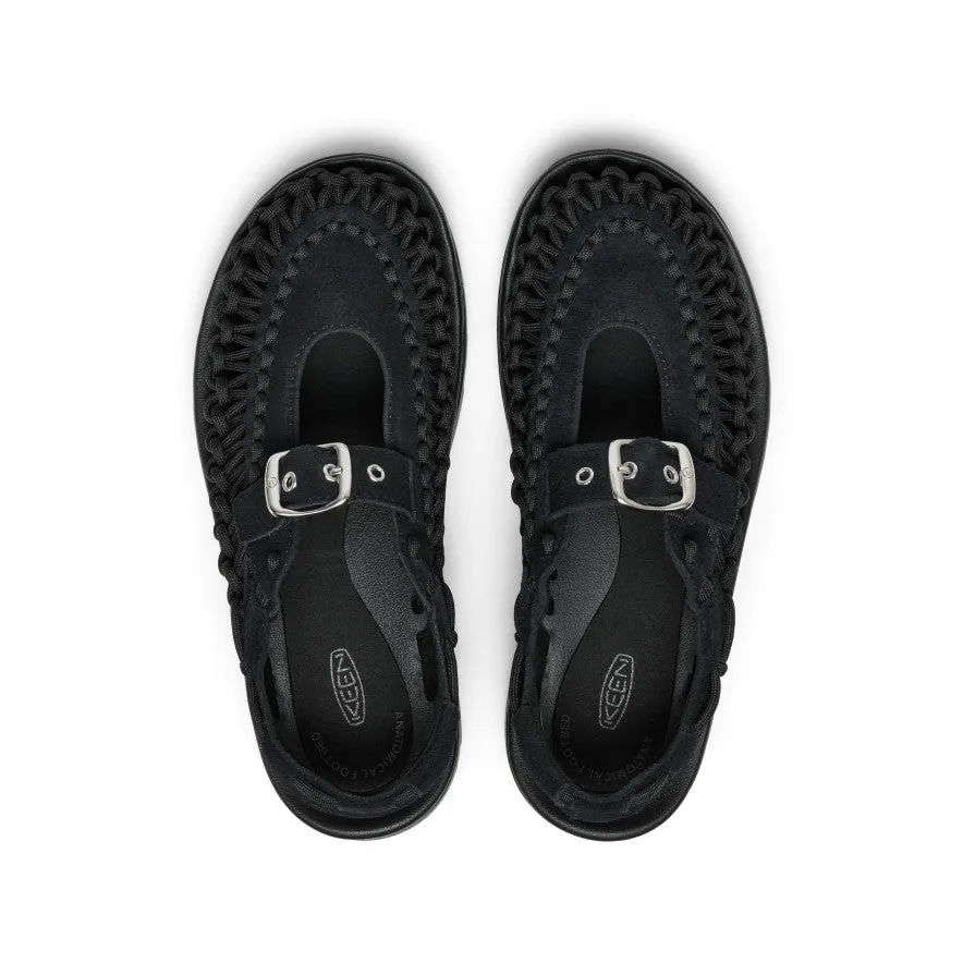 All Gender UNEEK PLT Mary Jane Sneaker  |  Black/Black,Soft Comfortable Sandals