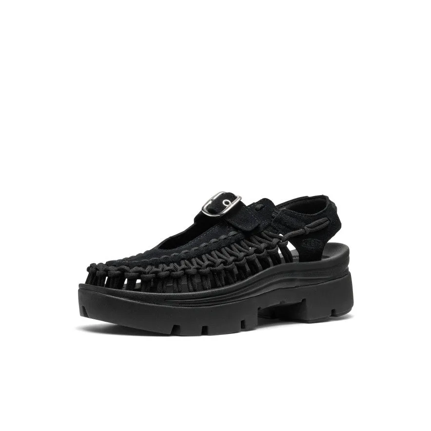 All Gender UNEEK PLT Mary Jane Sneaker  |  Black/Black,Soft Comfortable Sandals