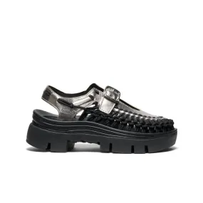 All Gender UNEEK PLT Mary Jane Sneaker  |  Silver/Black,Soft Comfortable Sandals