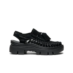 All Gender UNEEK PLT Tassel Sneaker  |  Black/Black,Soft Comfortable Sandals