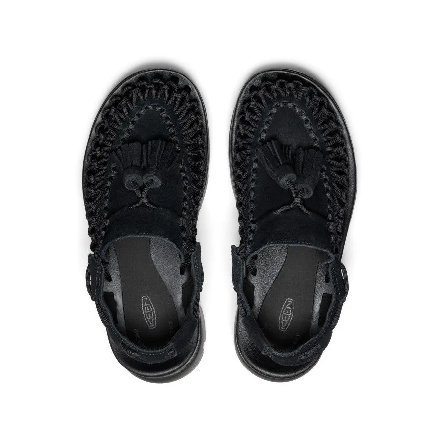 All Gender UNEEK PLT Tassel Sneaker  |  Black/Black,Soft Comfortable Sandals