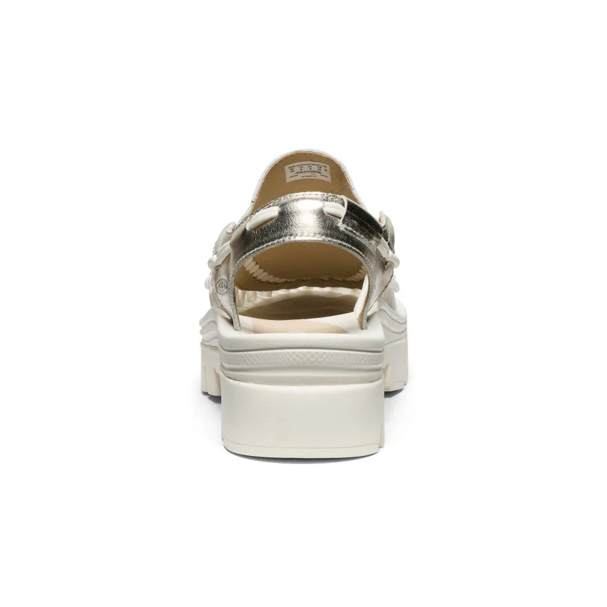 All Gender UNEEK PLT Tassel Sneaker  |  Champagne Gold/Star White,Soft Comfortable Sandals