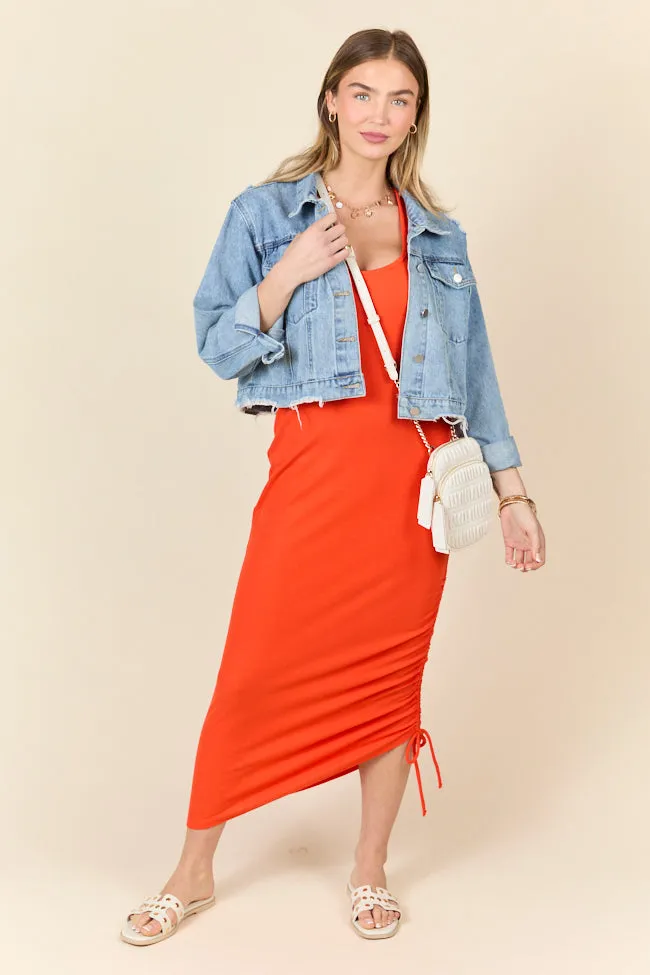 All The Reason Red Razor Back Knit Dress,Daily Outfit