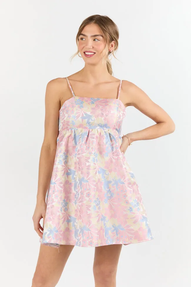 April Showers Multi Jacquard Printed Mini Dress SALE,Daily Outfit