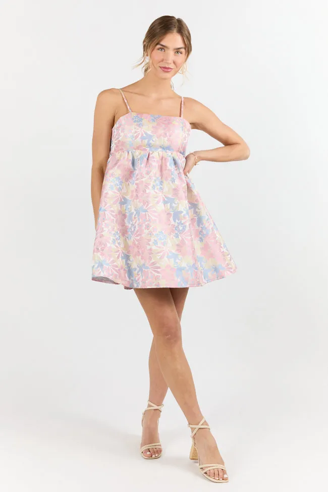 April Showers Multi Jacquard Printed Mini Dress SALE,Daily Outfit