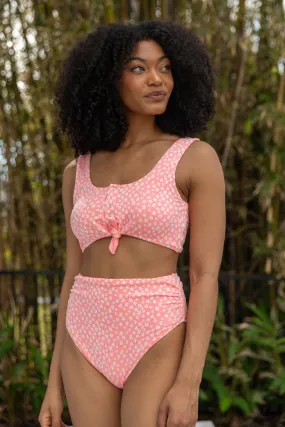 Botanical Bay Coral Floral Bikini Bottom,Swimwear