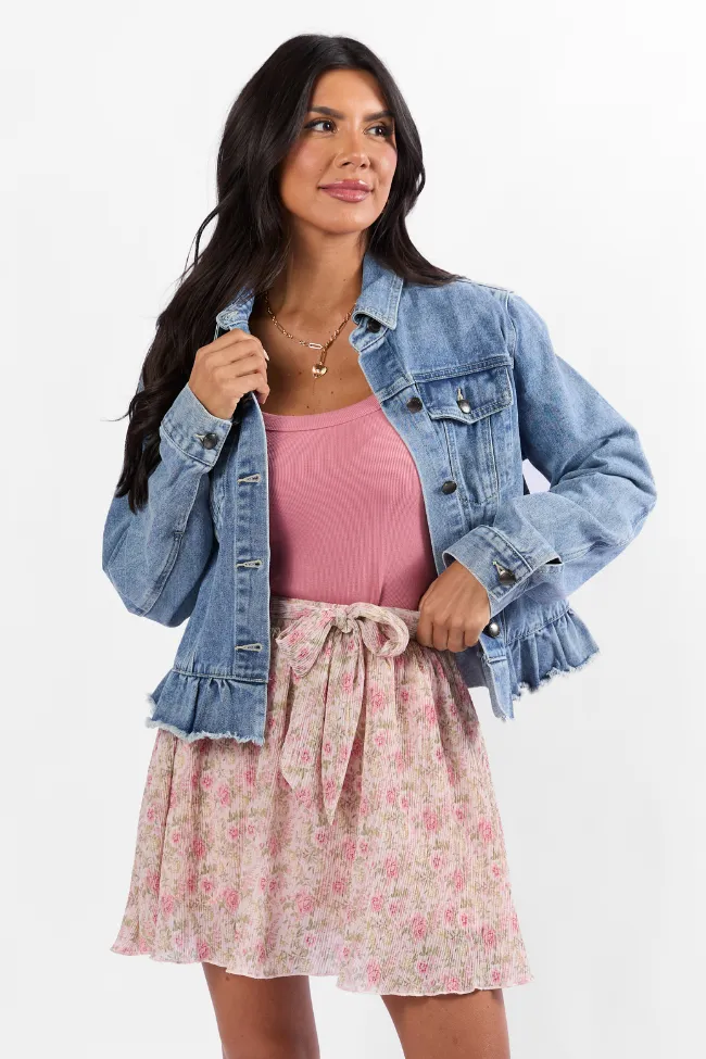 Brunch and Beyond Pink Multi Pleated Belted Floral Skort,Women Skirts Comfort
