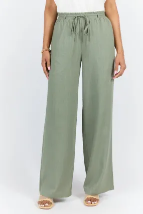 Charmed Moment Sage Pull On Pants,Women Pants