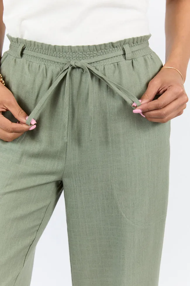 Charmed Moment Sage Pull On Pants,Women Pants