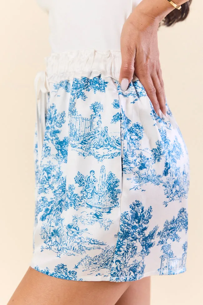 Chateau Dreams Satin Ruffle Pajama Shorts,Women Pants