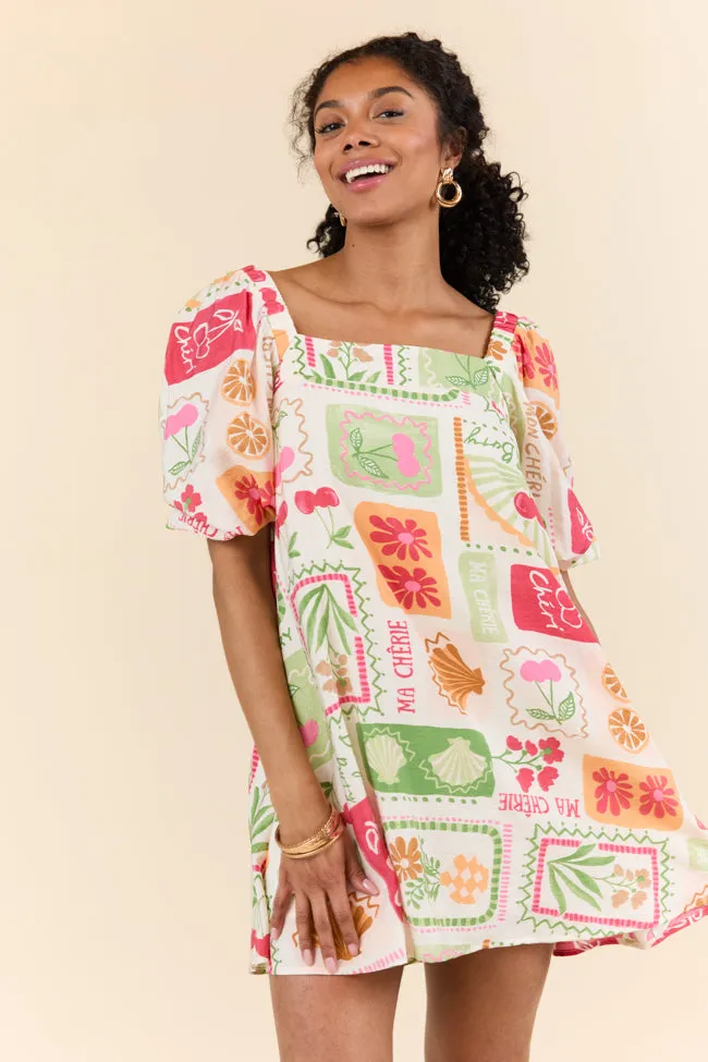 Cherryfic Day Flower Print Mini Dress SALE,Daily Outfit