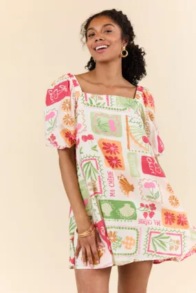 Cherryfic Day Flower Print Mini Dress SALE,Daily Outfit