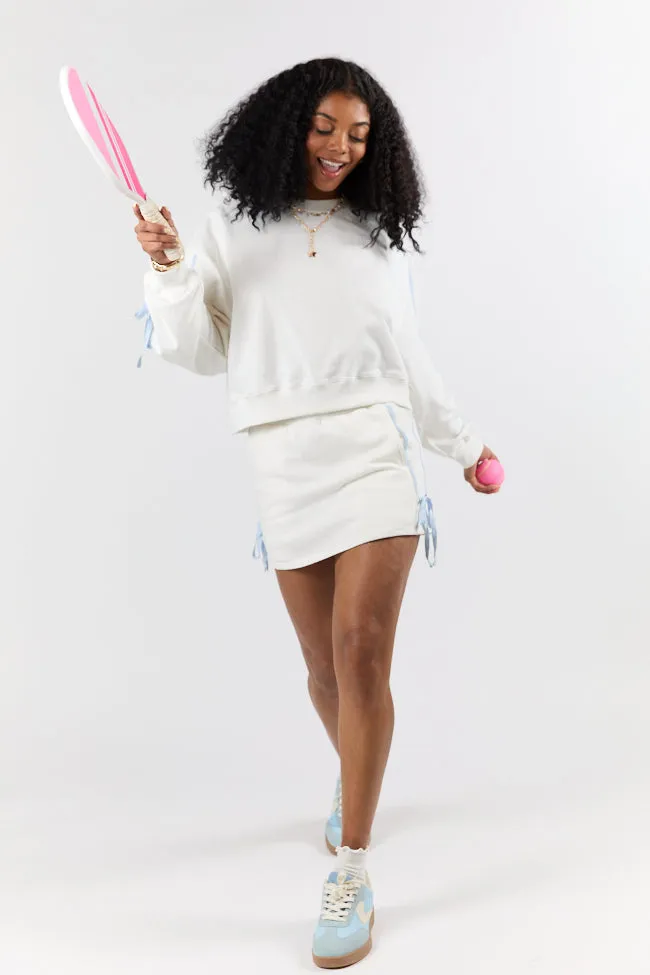 Close Ties White Bow Skort,Women Skirts Comfort