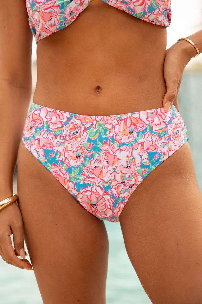 Current Events Floral Multi Printed Bikini Bottoms,Swimwear