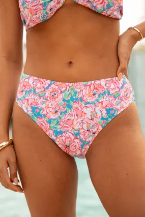 Current Events Floral Multi Printed Bikini Bottoms,Swimwear