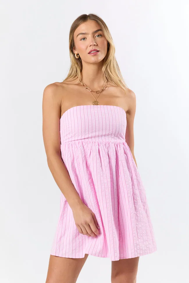 Dancin' Down The Shore Strapless Striped Mini Dress SALE,Daily Outfit