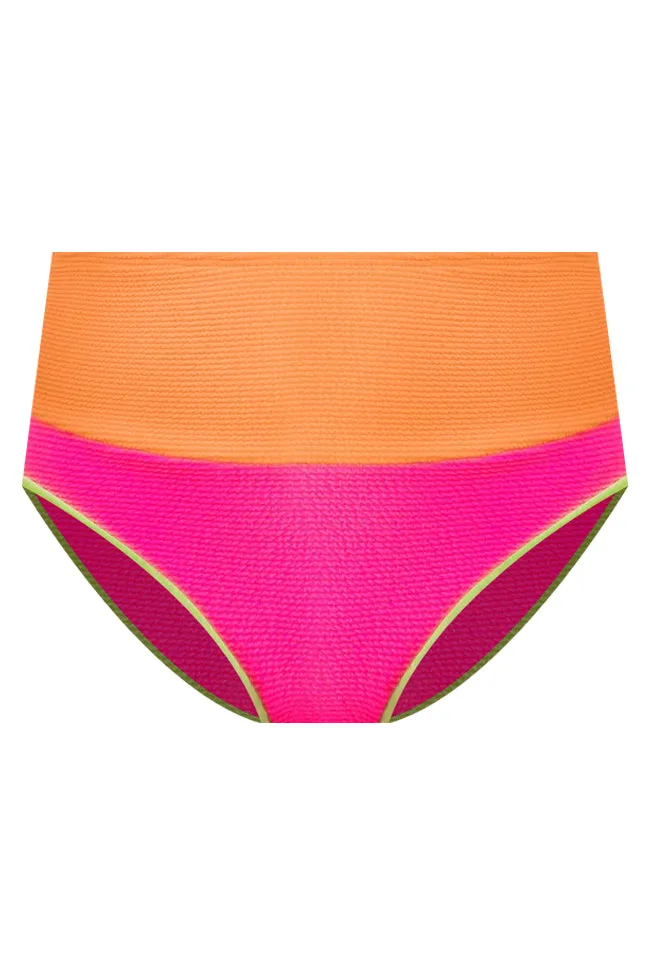 Do Not Disturb Neon Color Block Bikini Bottoms SALE,Swimwear