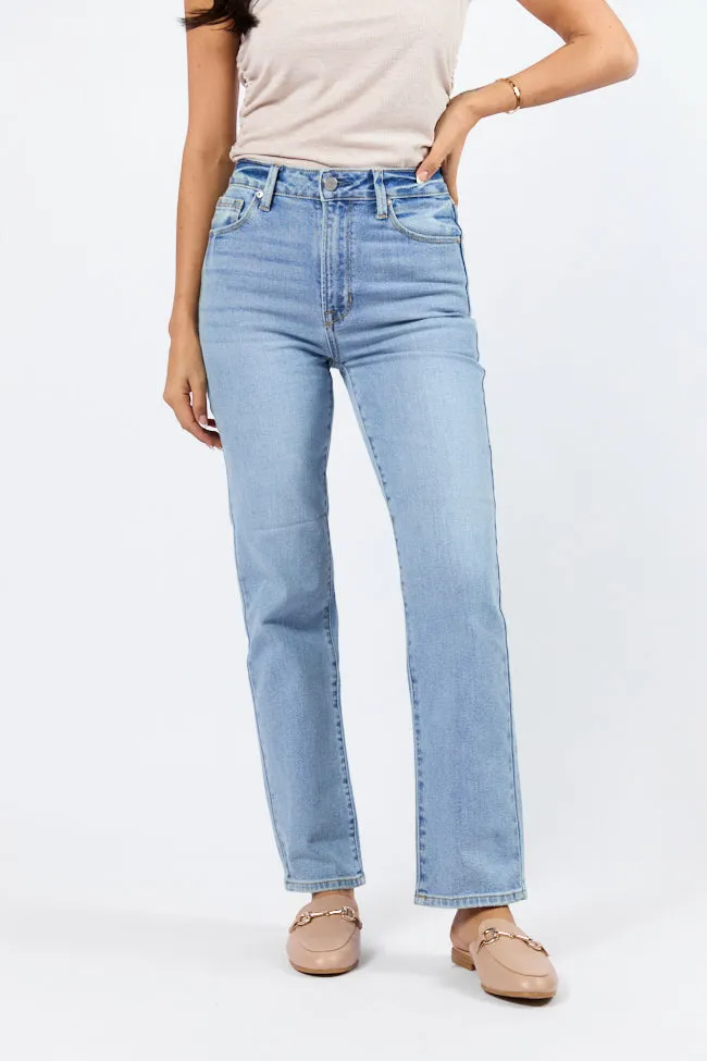 Eden Light Wash Straight Leg Jean,Women Pants