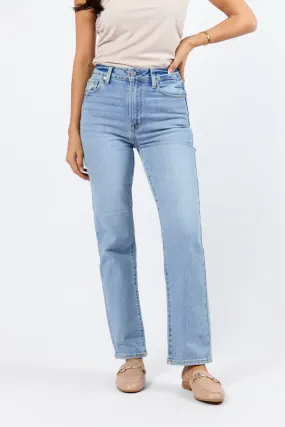 Eden Light Wash Straight Leg Jean,Women Pants