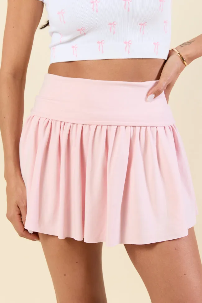 En Pointe Pink Foldover Skort,Women Skirts Comfort