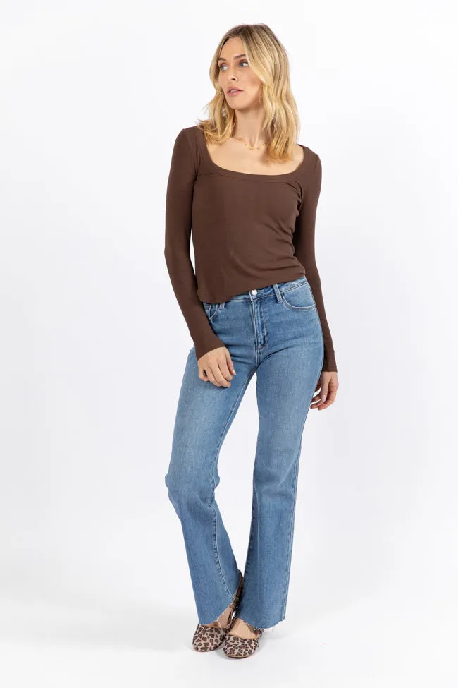 Eve Medium Wash Flare Jeans,Women Pants