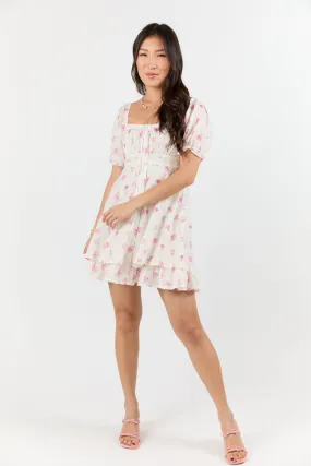 Floral Whisper Ivory Floral Dress SALE,Daily Outfit