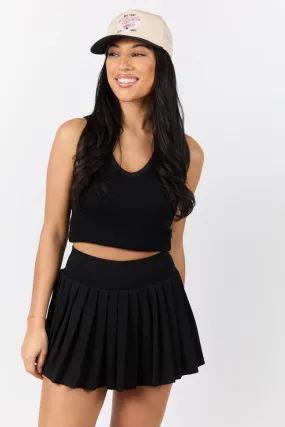 For The Win Black Pleated Tennis Skirt SALE,Women Skirts Comfort