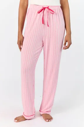 Good To Get Away Pink and Red Stripe Pants,Women Pants