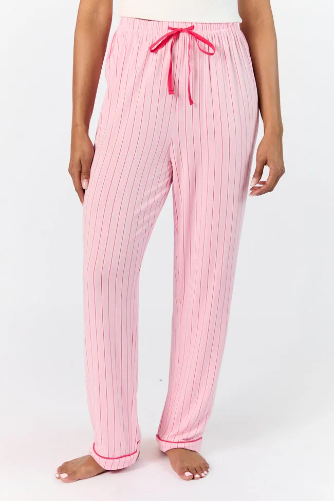 Good To Get Away Pink and Red Stripe Pants,Women Pants