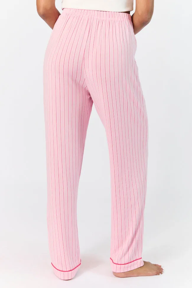 Good To Get Away Pink and Red Stripe Pants,Women Pants