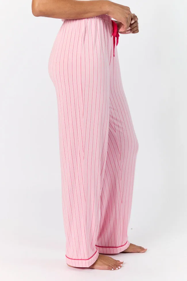 Good To Get Away Pink and Red Stripe Pants,Women Pants