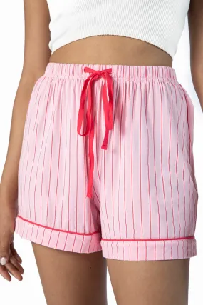 Good To Get Away Pink and Red Stripe Shorts,Women Pants