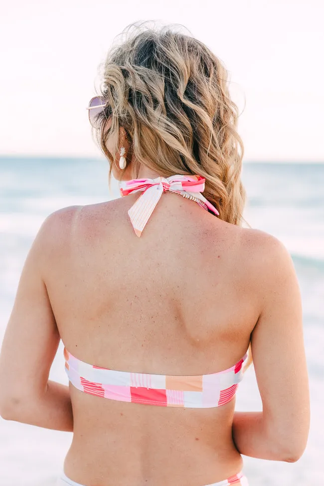 Gossip On Deck Halter Neck In Tori Patch Bikini Top SALE,Swimwear