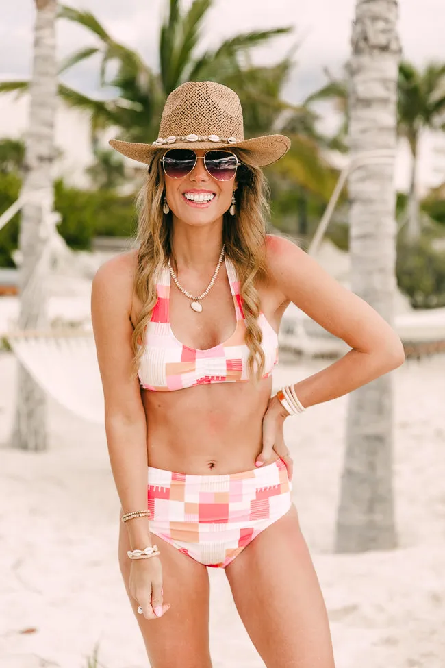 Gossip On Deck Halter Neck In Tori Patch Bikini Top SALE,Swimwear