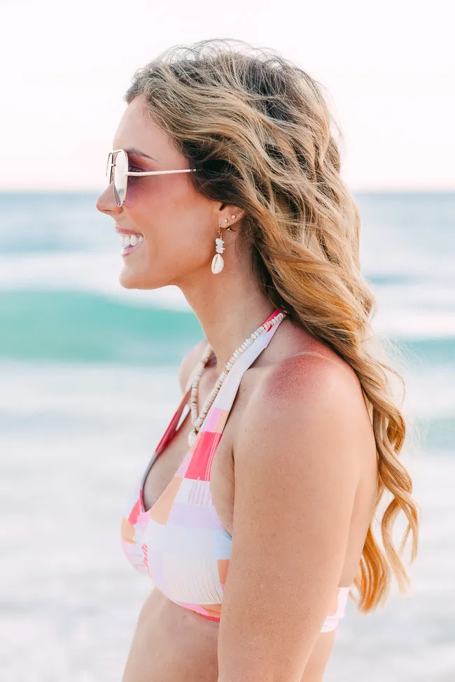Gossip On Deck Halter Neck In Tori Patch Bikini Top SALE,Swimwear