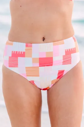 Gossip On Deck High Waisted Printed Bikini Bottoms SALE,Swimwear