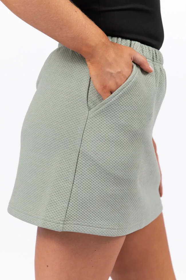 Have It My Way Sage Textured Knit Skort,Women Skirts Comfort