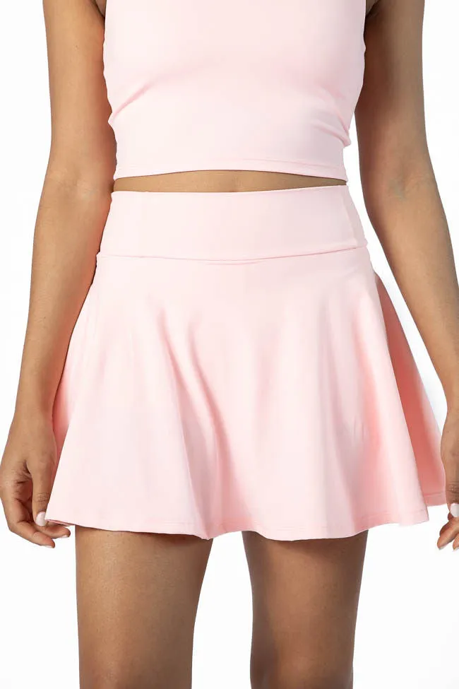 Head Start Light Pink Pleated Active Skort,Women Skirts Comfort