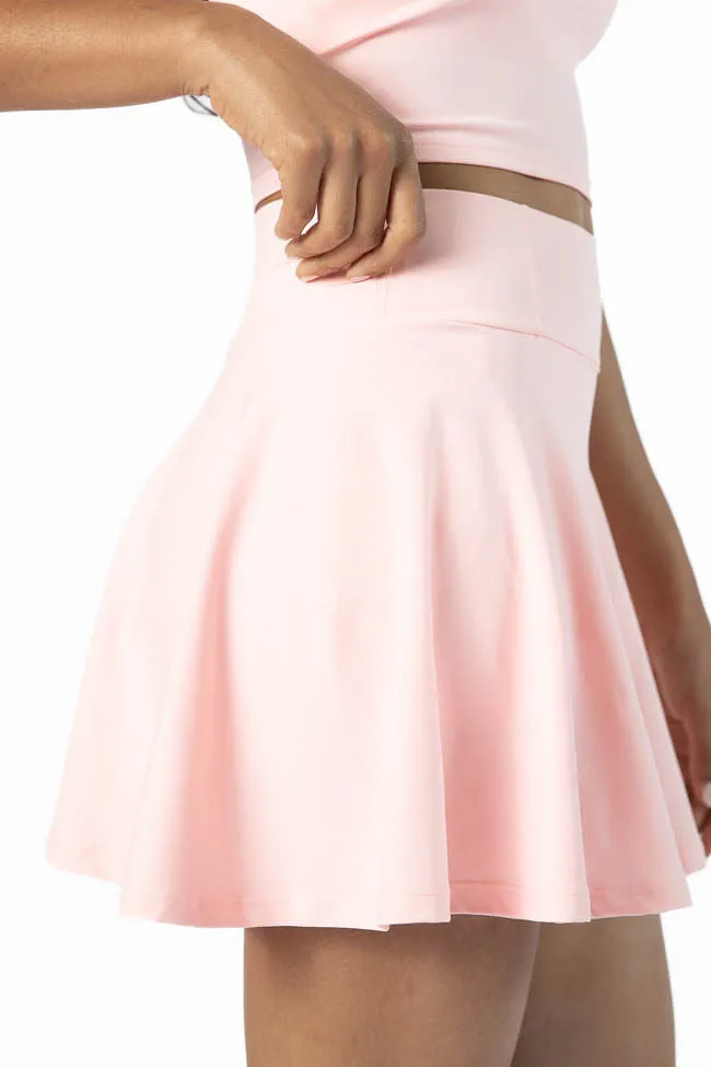 Head Start Light Pink Pleated Active Skort,Women Skirts Comfort