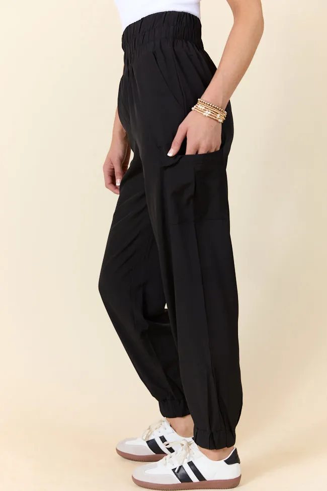 In Motion Black Cargo Active Pants,Women Pants