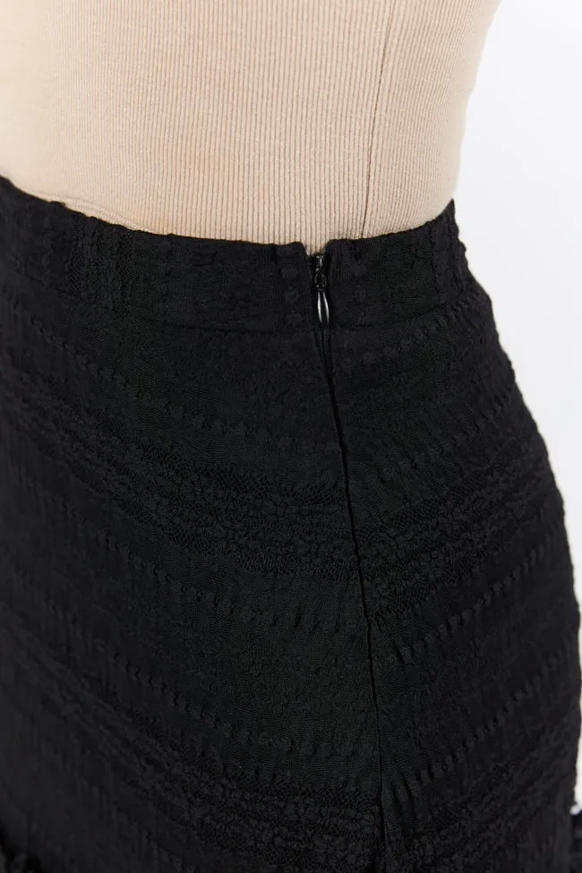 Just Wondering Black Lace Maxi Skirt,Women Skirts Comfort