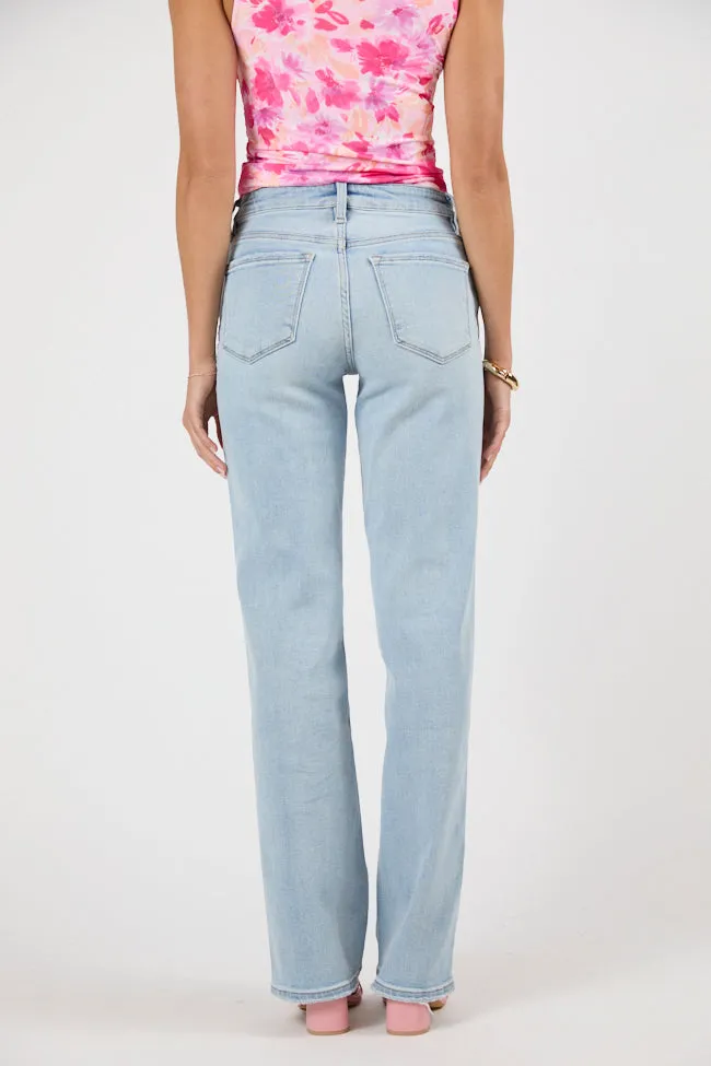 Kati Light Wash Slim Relaxed Stretch Jeans,Women Pants