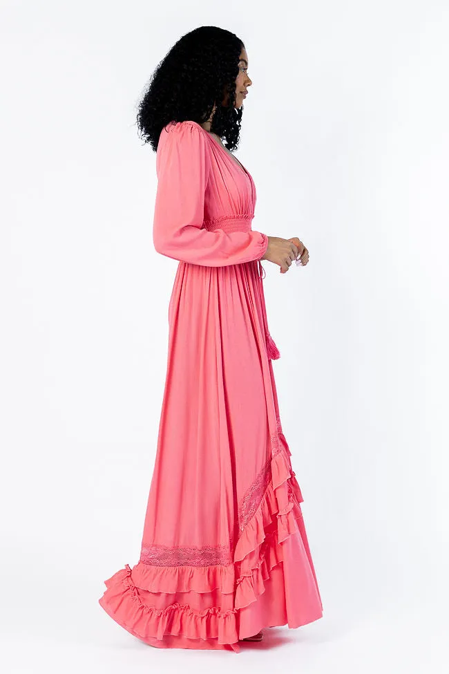 Lucky To Have You Coral Maxi Dress SALE,Daily Outfit