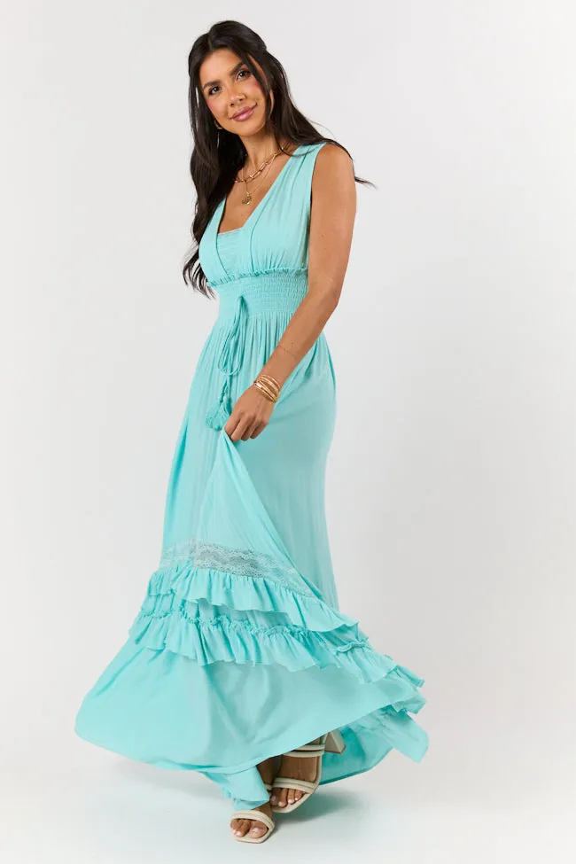 Lucky To Have You Light Blue Sleeveless Maxi Dress SALE,Daily Outfit