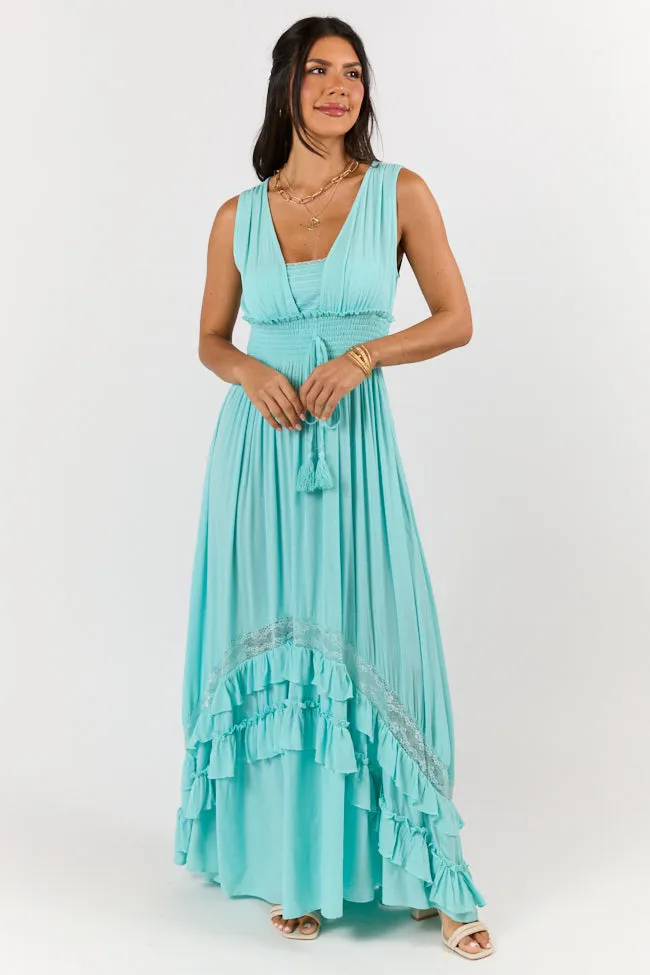 Lucky To Have You Light Blue Sleeveless Maxi Dress SALE,Daily Outfit