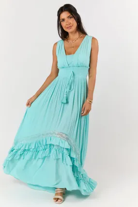 Lucky To Have You Light Blue Sleeveless Maxi Dress SALE,Daily Outfit