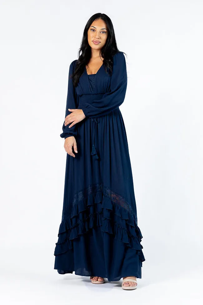 Lucky To Have You Navy Maxi Dress SALE,Daily Outfit
