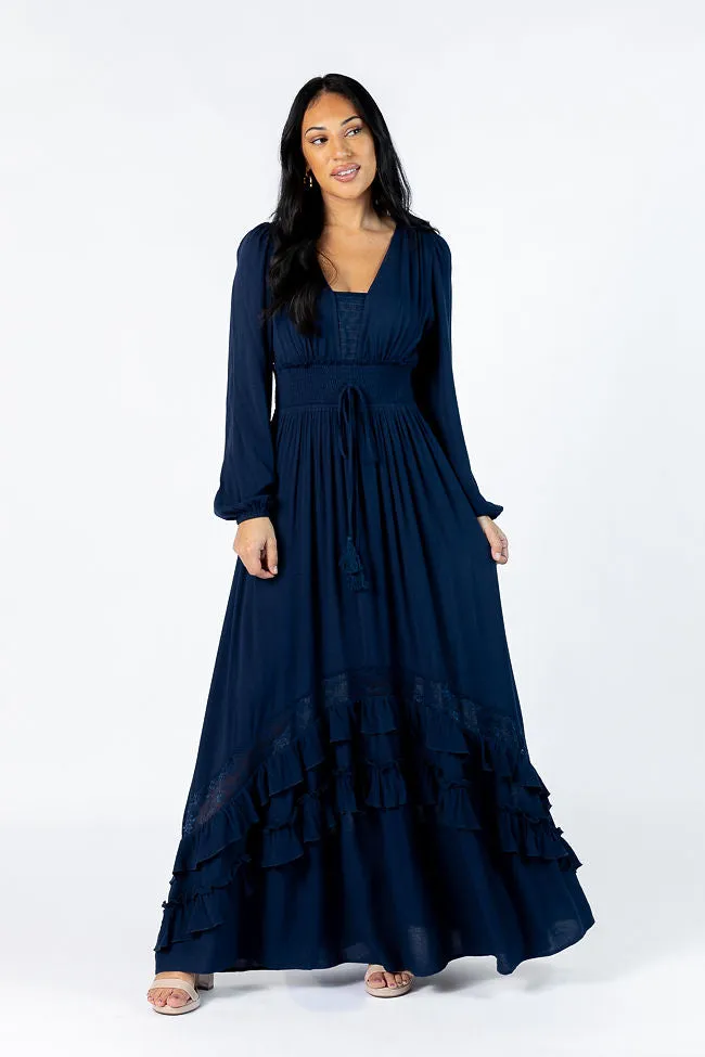 Lucky To Have You Navy Maxi Dress SALE,Daily Outfit